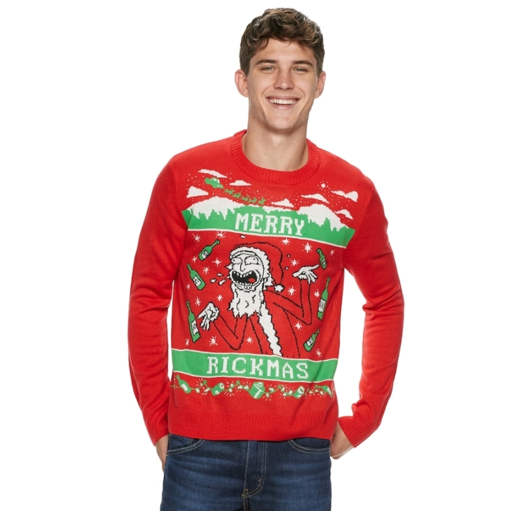 Rick and Morty Christmas sweater S NWT